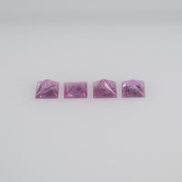 1.9-3.5 mm Natural Callibrated Pink Sapphire Loose Gemstone Princess Square Cut