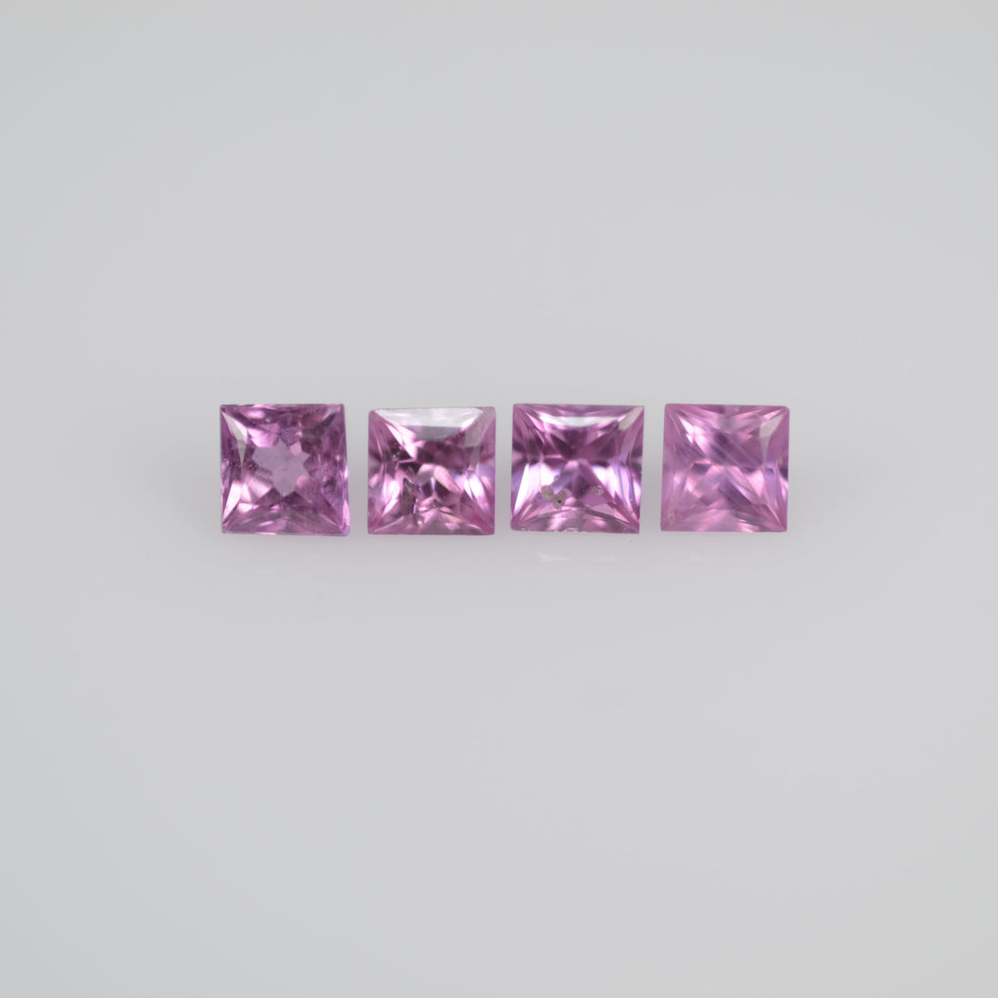 1.9-3.5 mm Natural Callibrated Pink Sapphire Loose Gemstone Princess Square Cut
