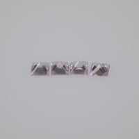 1.8-4.1 mm Natural Callibrated Pink Sapphire Loose Gemstone Princess Square Cut