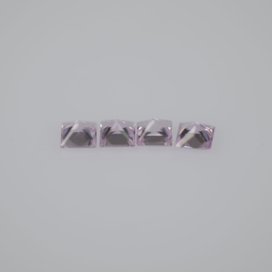 1.8-4.1 mm Natural Callibrated Pink Sapphire Loose Gemstone Princess Square Cut