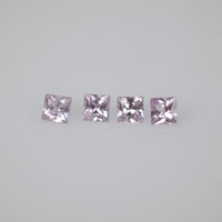 1.8-4.1 mm Natural Callibrated Pink Sapphire Loose Gemstone Princess Square Cut