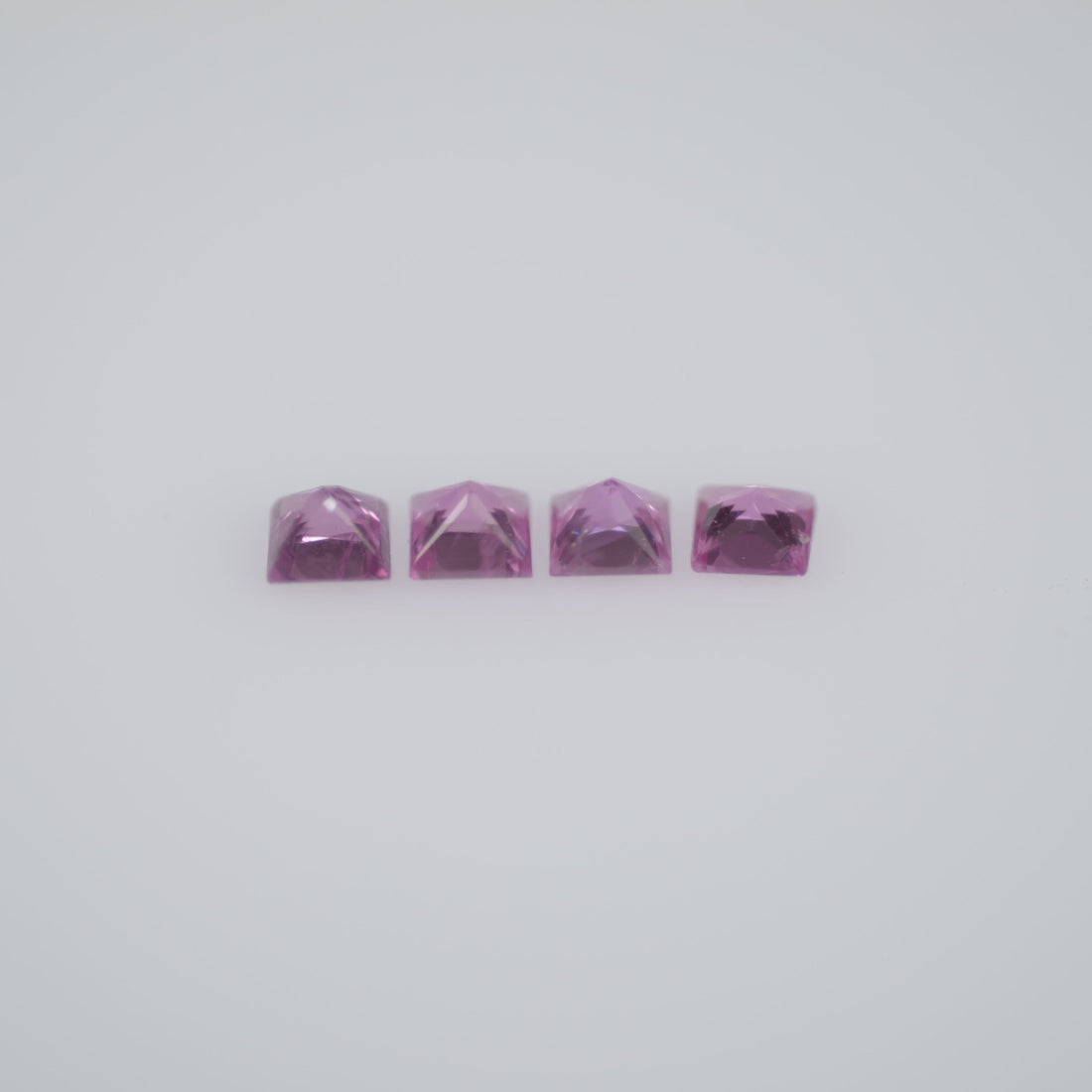 1.8-3.8 mm Natural Callibrated Pink Sapphire Loose Gemstone Princess Square Cut