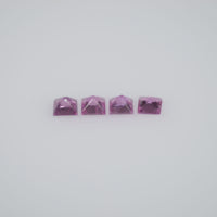 1.8-3.8 mm Natural Callibrated Pink Sapphire Loose Gemstone Princess Square Cut