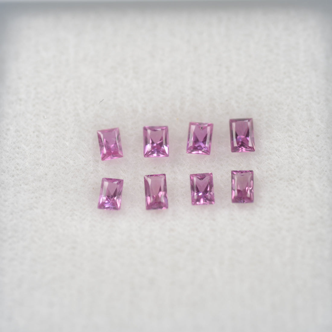 LOTS: Natural Pink Sapphire Loose Gemstone Baguette Princess Cut