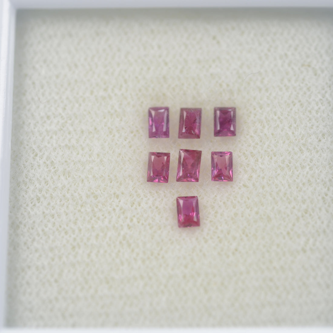 LOTS:Natural Pink Sapphire Loose Gemstone Baguette Princess Cut