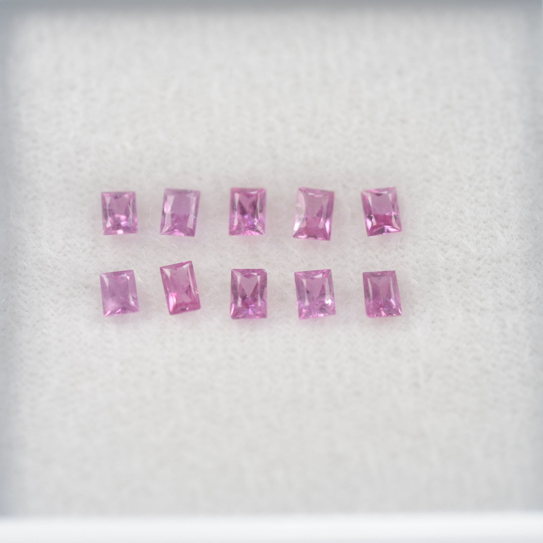 LOTS:Natural Pink Sapphire Loose Gemstone Baguette Princess Cut