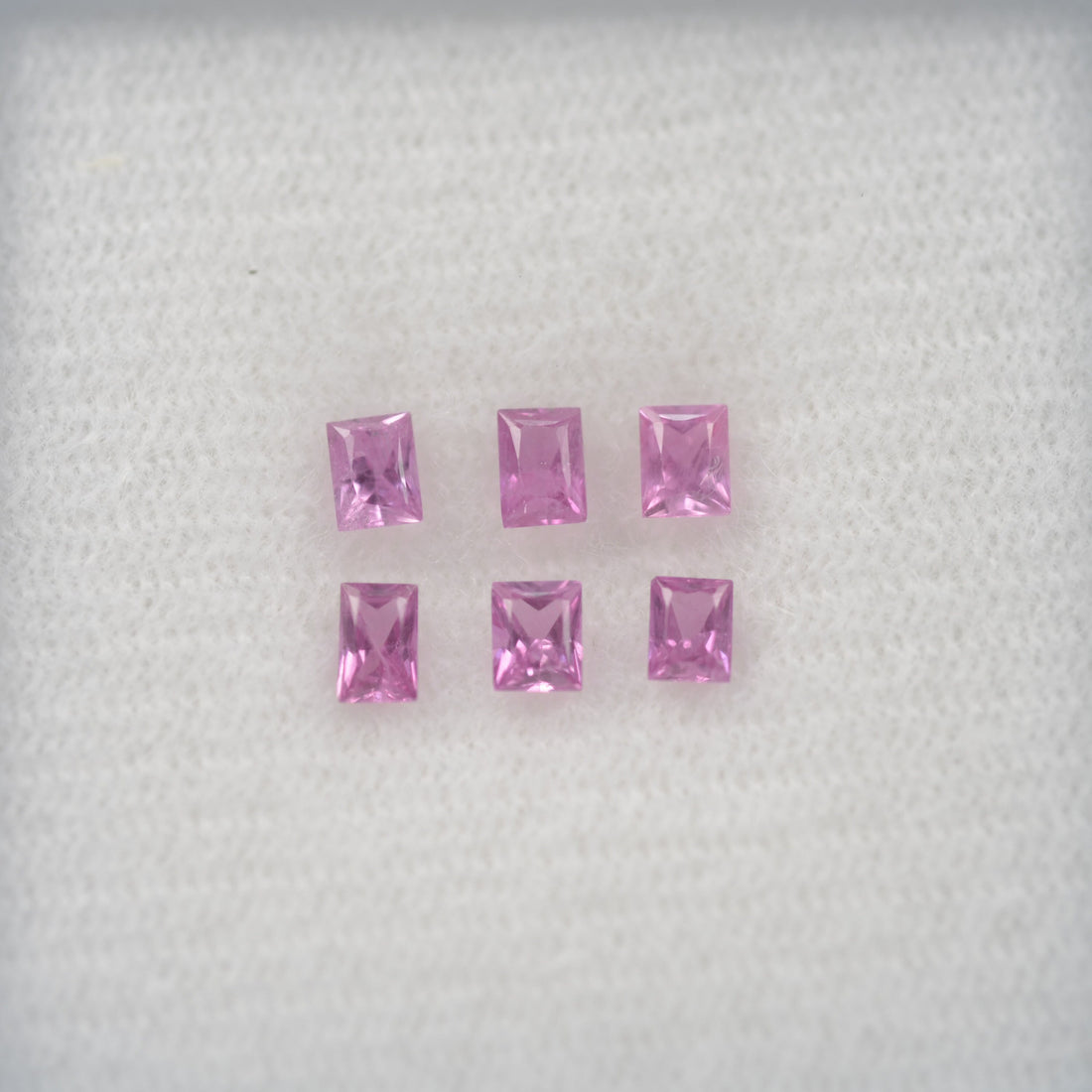 LOTS:Natural Pink Sapphire Loose Gemstone Baguette Princess Cut