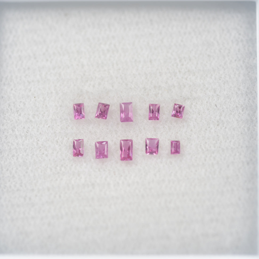 LOTS:Natural Pink Sapphire Loose Gemstone Baguette Princess Cut