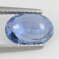 3.44 cts Unheated Natural Blue Sapphire Loose Gemstone Oval Cut Certified Certified
