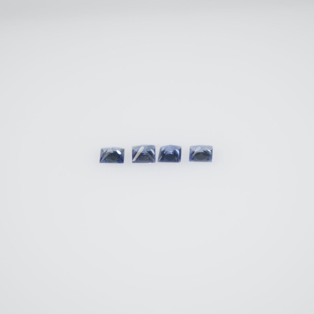 1.1-1.8 MM  Natural Princess Cut Blue Sapphire Loose Gemstone