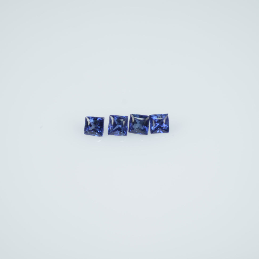 1.3-1.9 MM  Natural Princess Cut Blue Sapphire Loose Gemstone