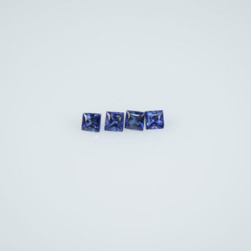 1.3-1.9 MM  Natural Princess Cut Blue Sapphire Loose Gemstone