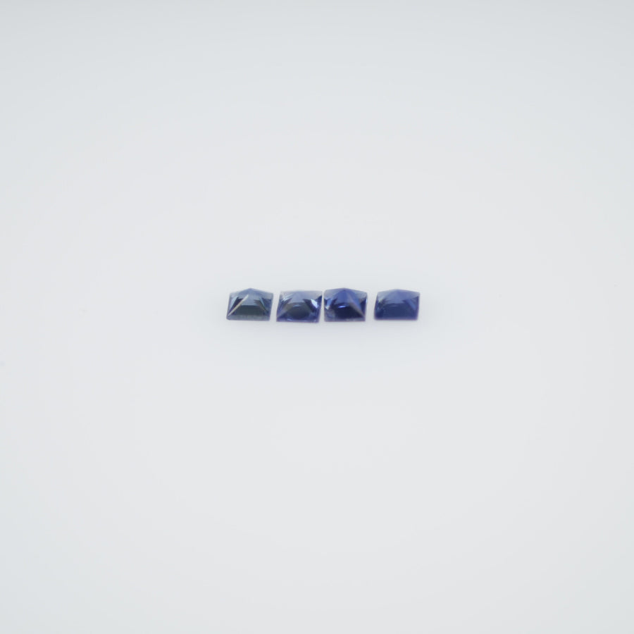 1.4-1.8 MM  Natural Princess Cut Blue Sapphire Loose Gemstone