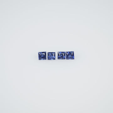 1.4-1.8 MM  Natural Princess Cut Blue Sapphire Loose Gemstone