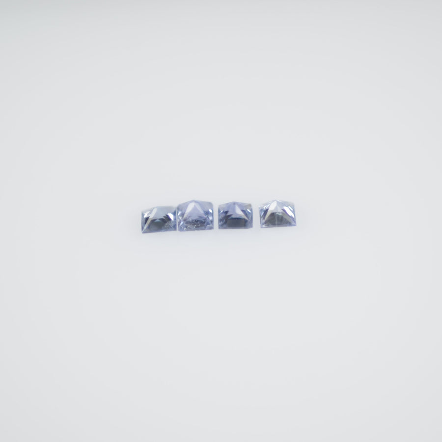 1.5-2.4 MM  Natural Princess Cut Blue Sapphire Loose Gemstone