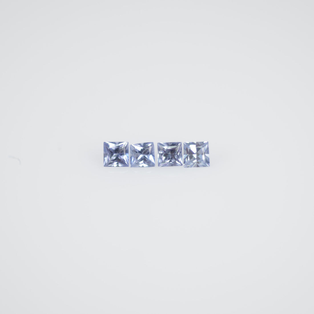 1.5-2.4 MM  Natural Princess Cut Blue Sapphire Loose Gemstone