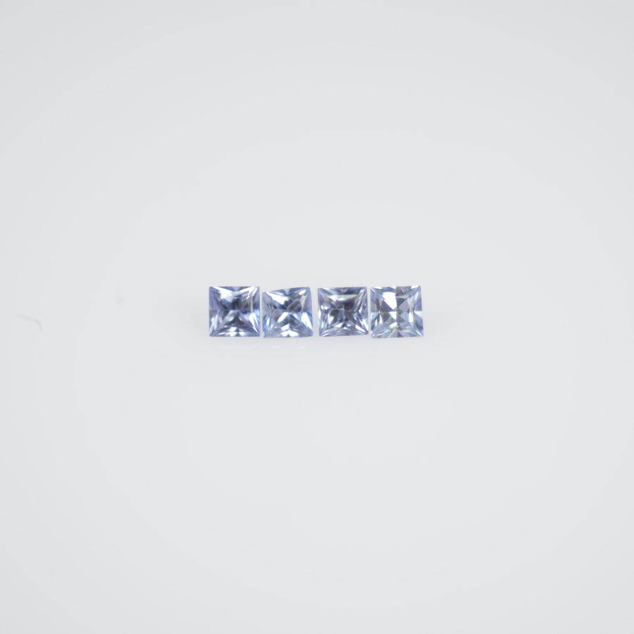 1.5-2.4 MM  Natural Princess Cut Blue Sapphire Loose Gemstone
