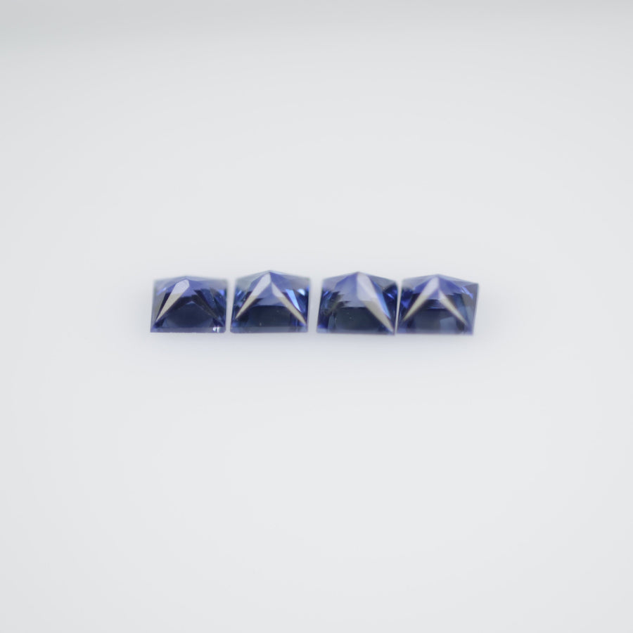 2.7-3.3 MM Natural Princess Cut Blue Sapphire Loose Gemstone