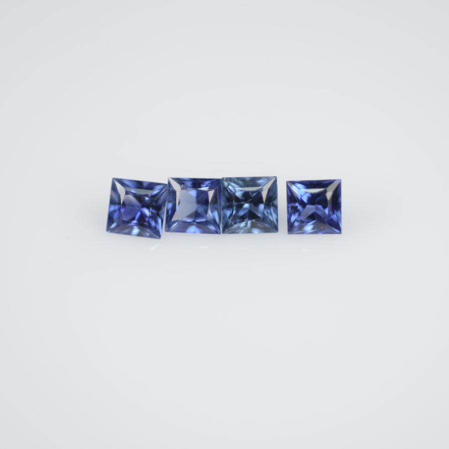 2.7-3.3 MM Natural Princess Cut Blue Sapphire Loose Gemstone