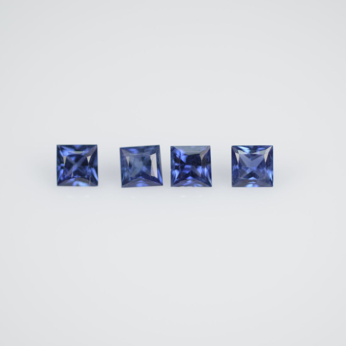 2.7-3.2 MM Natural Princess Cut Blue Sapphire Loose Gemstone