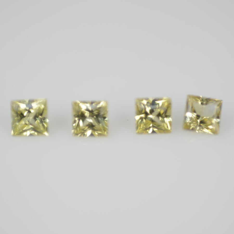 2.7-3.3  mm Natural Calibrated Yellow Sapphire Loose Gemstone Princess Cut