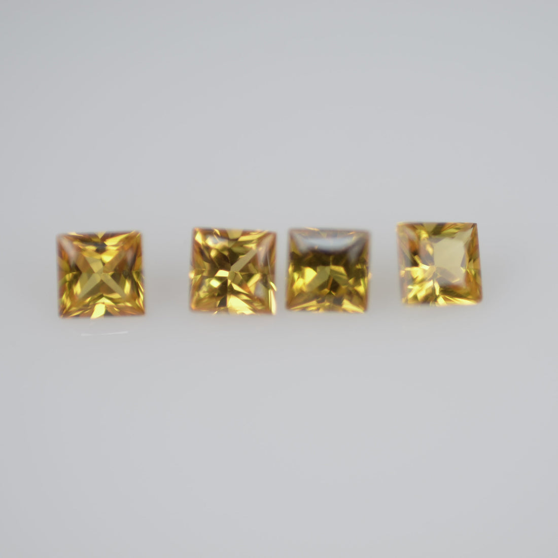 2.2-2.8 mm Natural Calibrated Yellow Sapphire Loose Gemstone Princess Cut