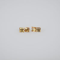 1.4-1.8 mm Natural Calibrated Yellow Sapphire Loose Gemstone Princess Cut