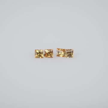 1.4-1.8 mm Natural Calibrated Yellow Sapphire Loose Gemstone Princess Cut