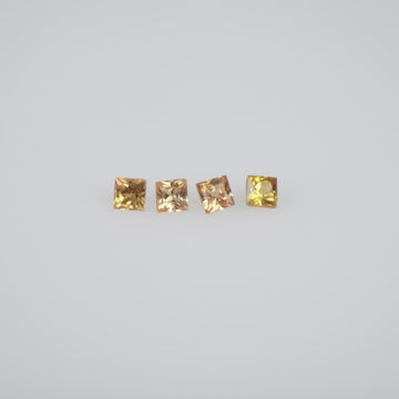 1.4-1.8 mm Natural Calibrated Yellow Sapphire Loose Gemstone Princess Cut