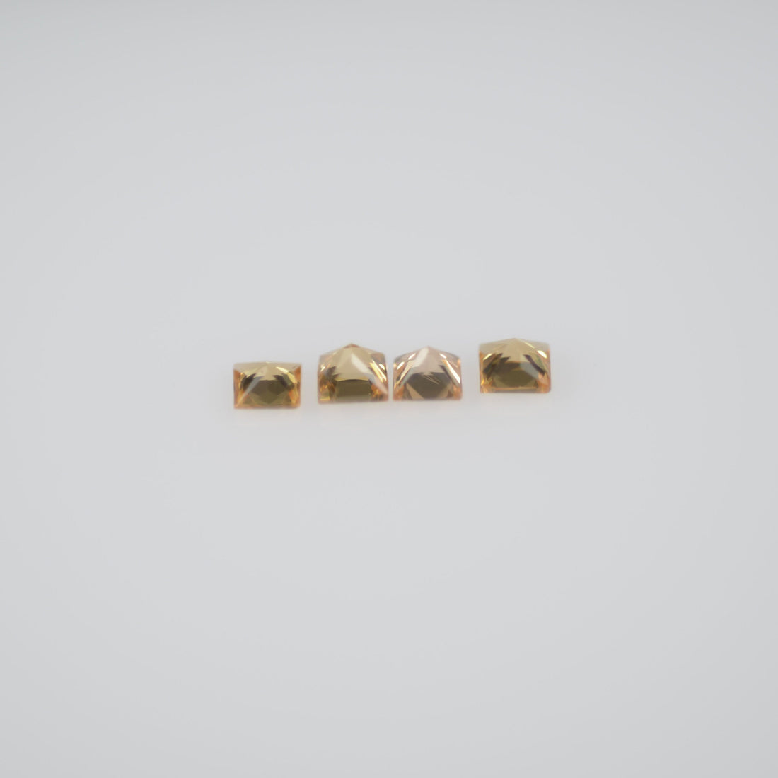 1.8-2.3 mm Natural Calibrated Yellow Sapphire Loose Gemstone Princess Cut