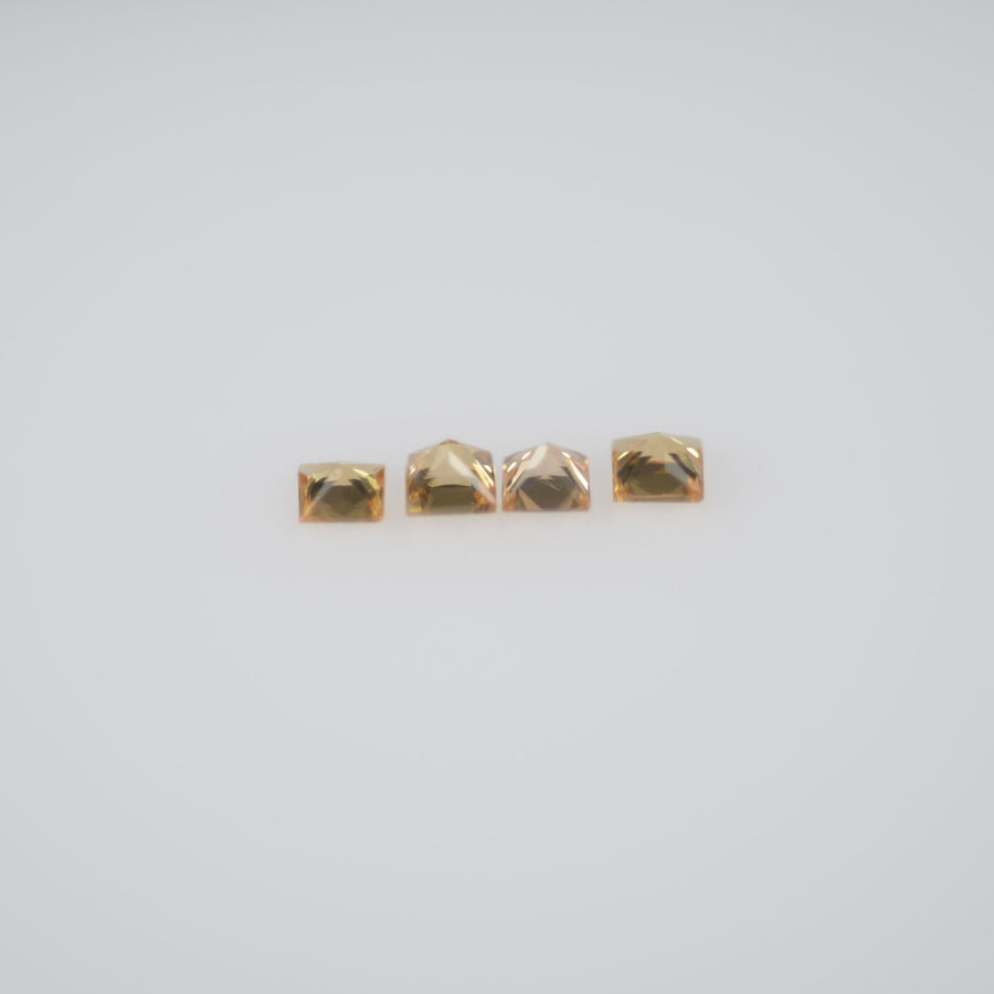 1.8-2.3 mm Natural Calibrated Yellow Sapphire Loose Gemstone Princess Cut