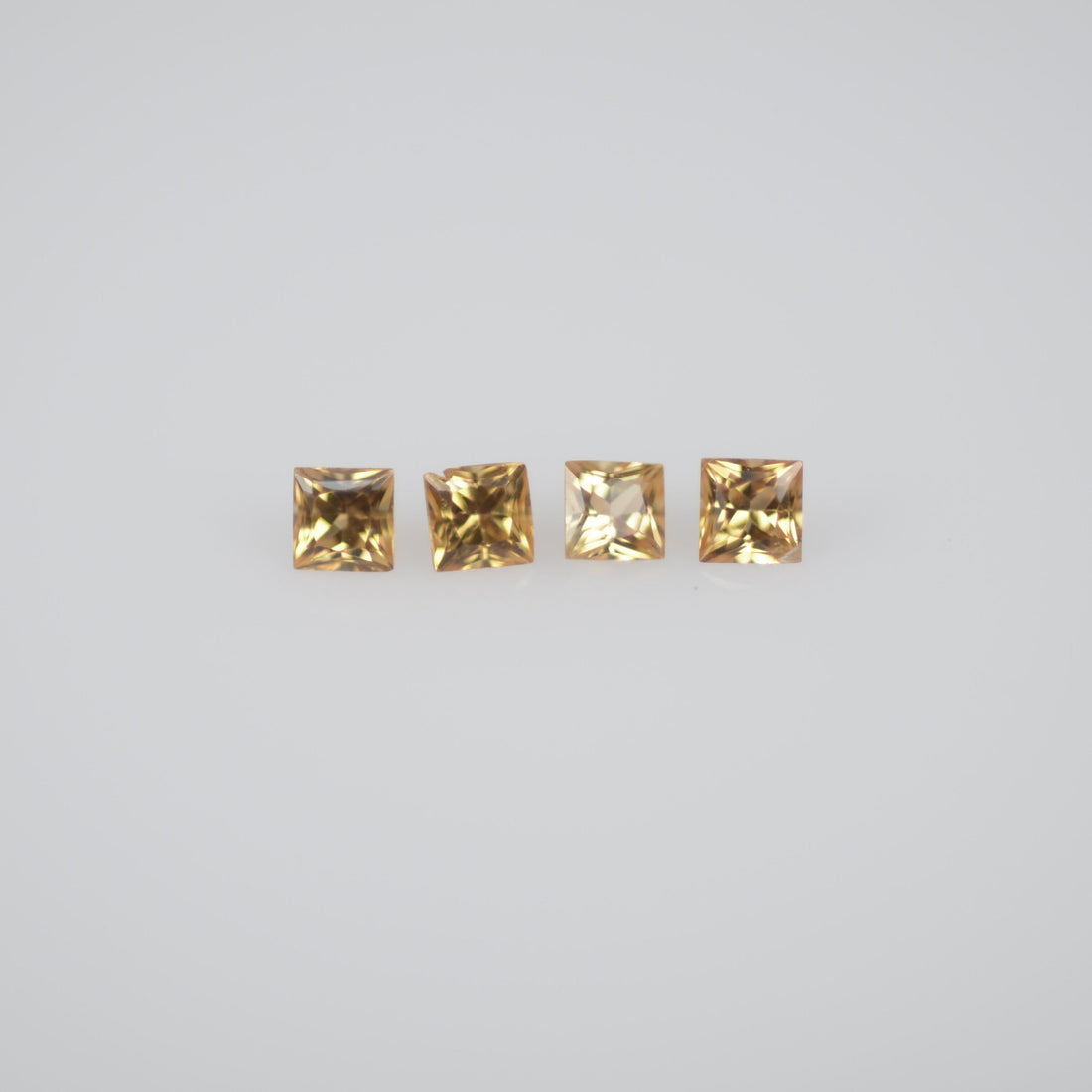 1.8-2.3 mm Natural Calibrated Yellow Sapphire Loose Gemstone Princess Cut