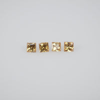 1.8-2.3 mm Natural Calibrated Yellow Sapphire Loose Gemstone Princess Cut