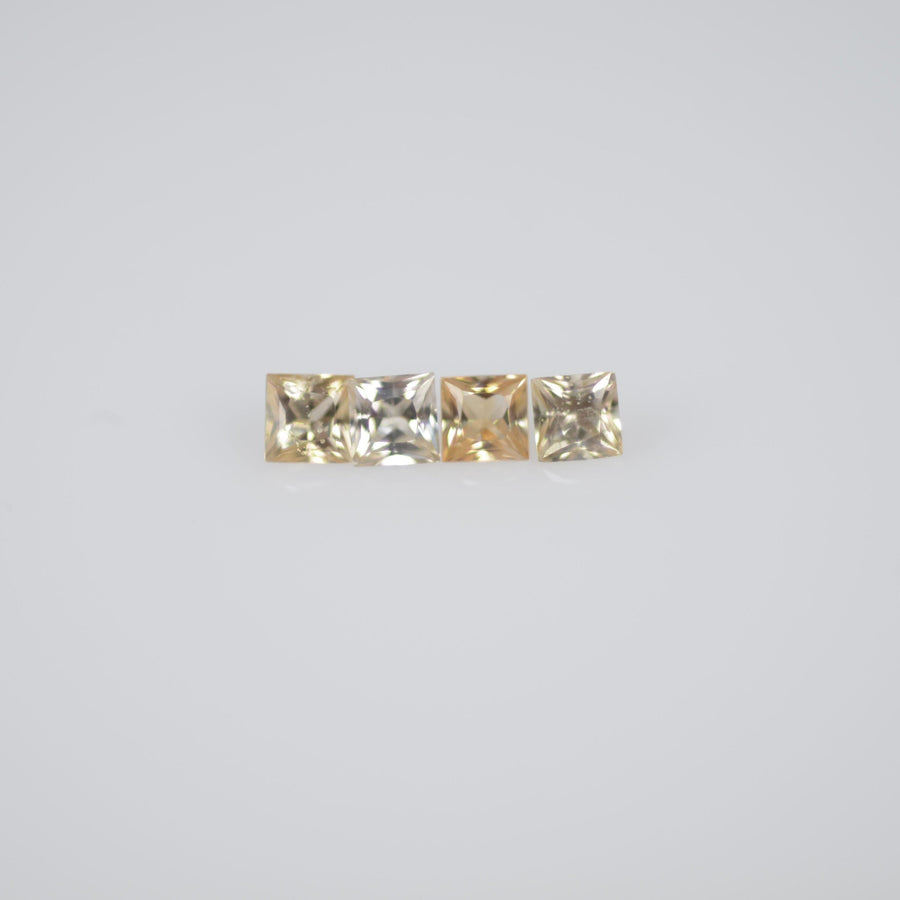 1.8-2.3 mm Natural Calibrated Yellow Sapphire Loose Gemstone Princess Cut