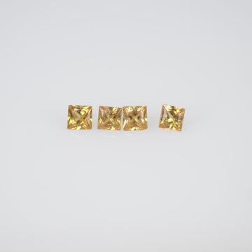 1.7-2.4 mm Natural Calibrated Yellow Sapphire Loose Gemstone Princess Cut