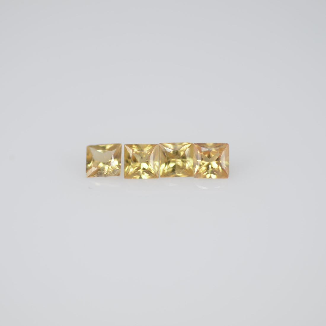 1.8-2.3 mm Natural Calibrated Yellow Sapphire Loose Gemstone Princess Cut