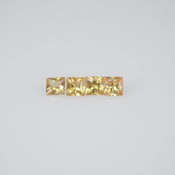 1.8-2.3 mm Natural Calibrated Yellow Sapphire Loose Gemstone Princess Cut