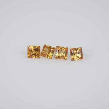 2.2-2.7 mm Natural Calibrated Yellow Sapphire Loose Gemstone Princess Cut