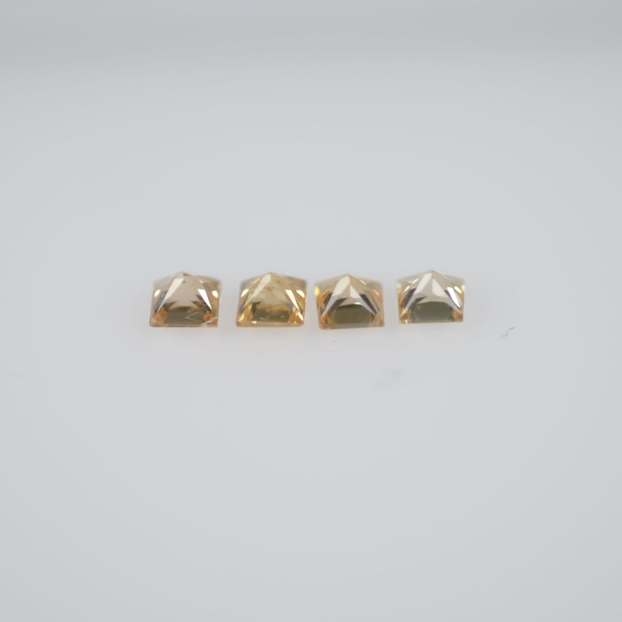 1.7-2.8 mm Natural Calibrated Yellow Sapphire Loose Gemstone Princess Cut