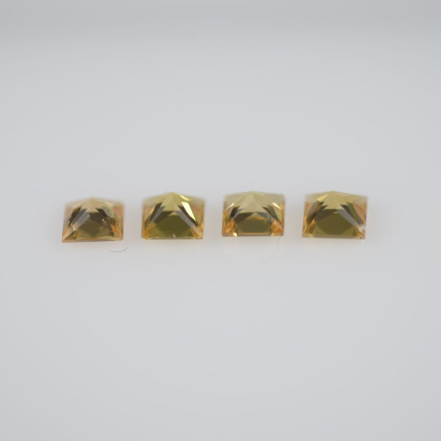 2.7-3.3 mm Natural Calibrated Yellow Sapphire Loose Gemstone Princess Cut