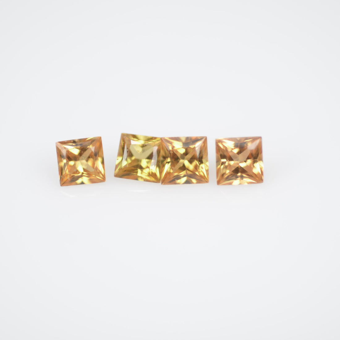 2.8-3.3 mm Natural Calibrated Yellow Sapphire Loose Gemstone Princess Cut