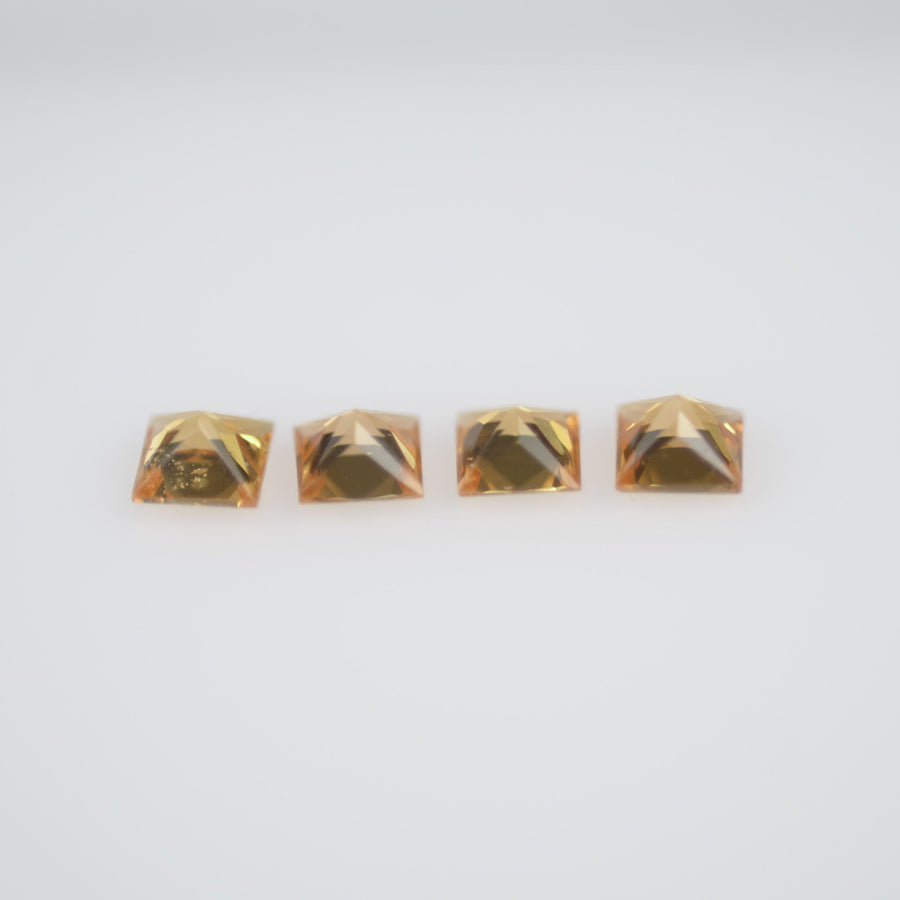2.8-3.3 mm Natural Calibrated Yellow Sapphire Loose Gemstone Princess Cut