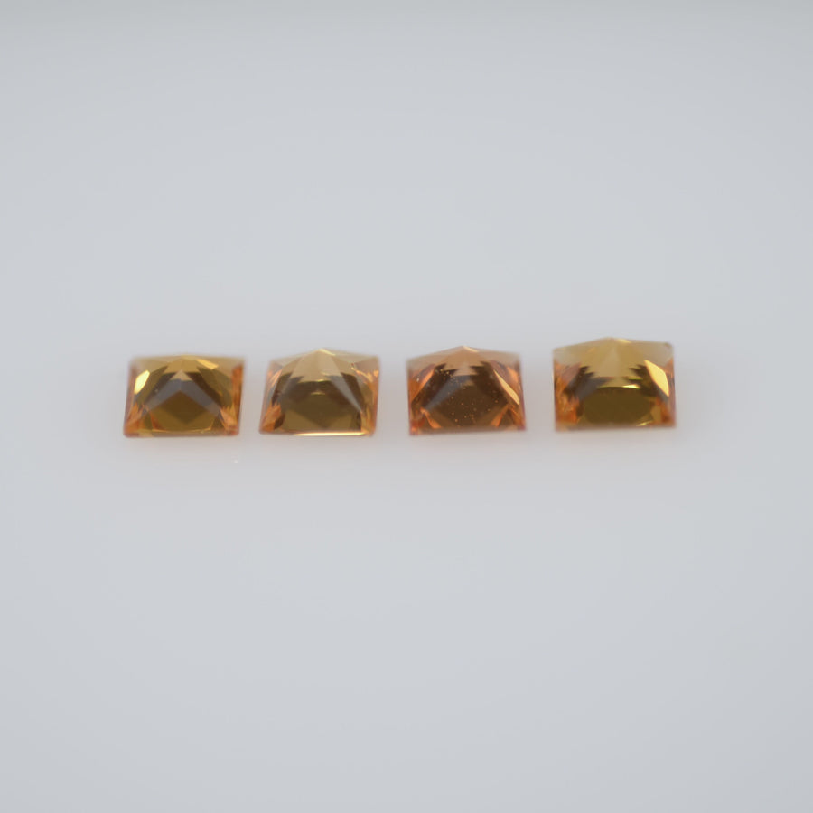 2.8-3.3 mm Natural Calibrated Yellow Sapphire Loose Gemstone Princess Cut