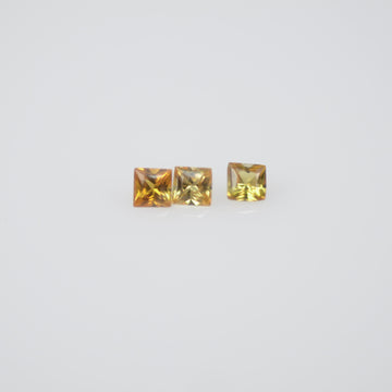 1.5-1.9 mm Natural Calibrated Yellow Sapphire Loose Gemstone Princess Cut