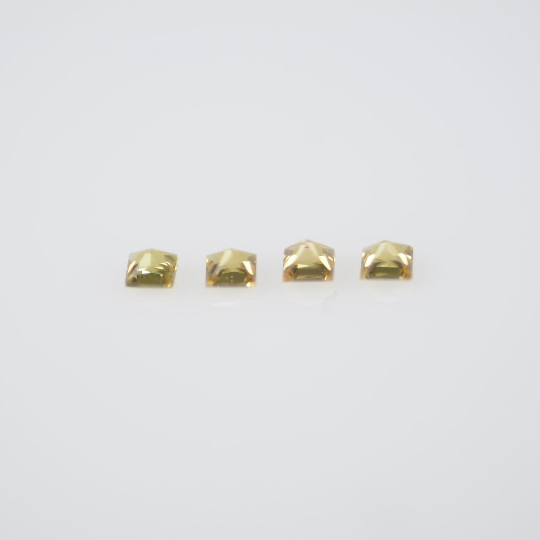 1.4-1.9 mm Natural Calibrated Yellow Sapphire Loose Gemstone Princess Cut