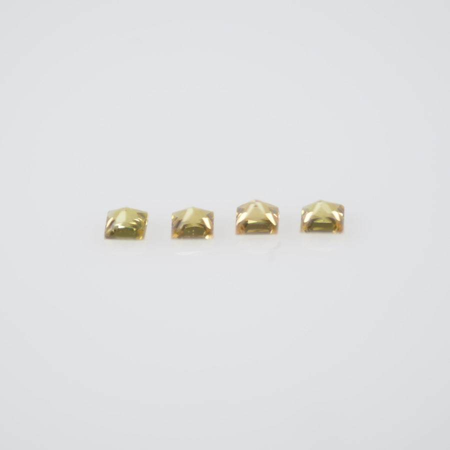 1.4-1.9 mm Natural Calibrated Yellow Sapphire Loose Gemstone Princess Cut