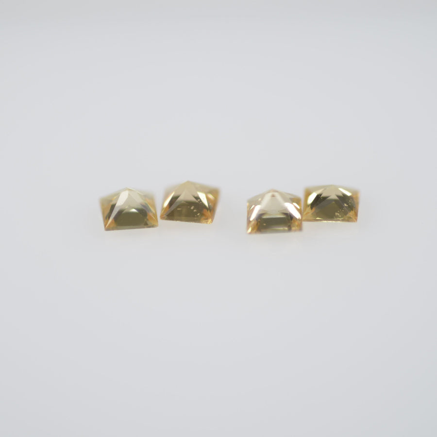 1.7-2.4 mm Natural Calibrated Yellow Sapphire Loose Gemstone Princess Cut