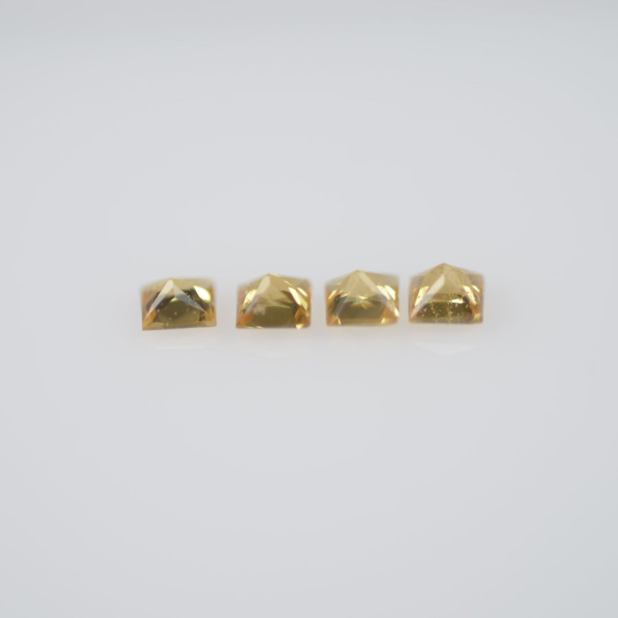 1.6-2.3 mm Natural Calibrated Yellow Sapphire Loose Gemstone Princess Cut