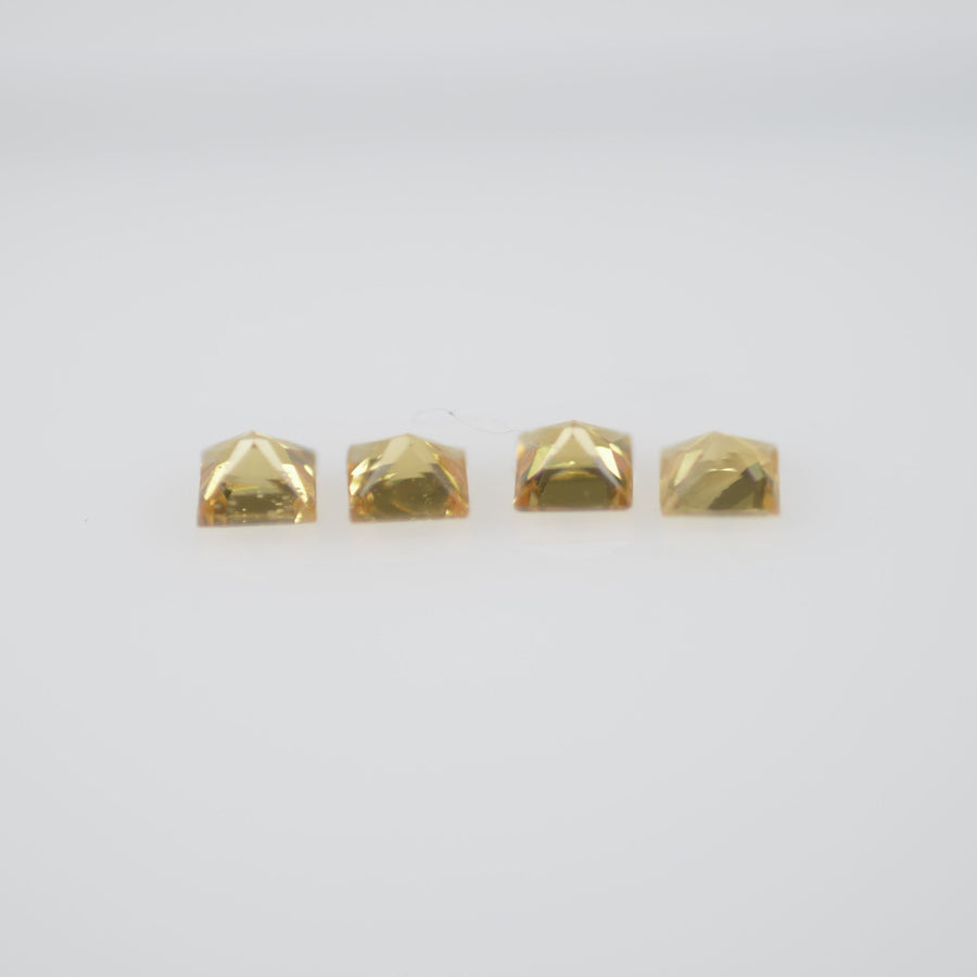 1.8-2.4 mm Natural Calibrated Yellow Sapphire Loose Gemstone Princess Cut