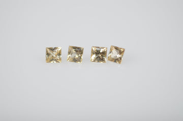 1.7-2.4 mm Natural Calibrated Yellow Sapphire Loose Gemstone Princess Cut